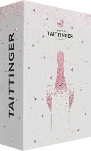Champagne Taittinger Prestige Rosé + 2 Champagner-Gläser Set 0,75l