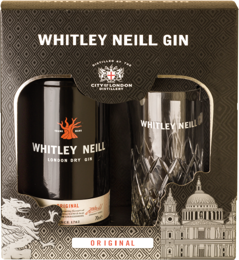 Whitley Neill Whitley Neill Original Gin mit Glas 0,7l