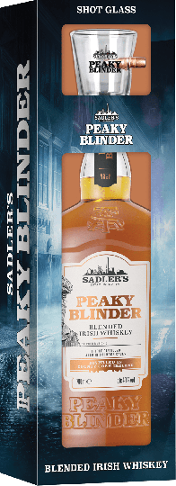 Peaky Blinder Irish Whiskey - Value Added Pack mit Glas  0,7l 