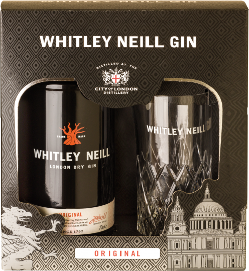 Whitley Neill Whitley Neill Original Gin mit Glas  0,7l 